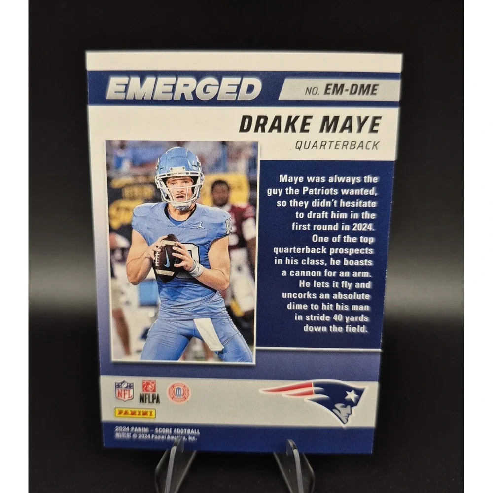 2024 Panini Score Drake Maye#EM-DME Emerged (RC) New England Patriots
